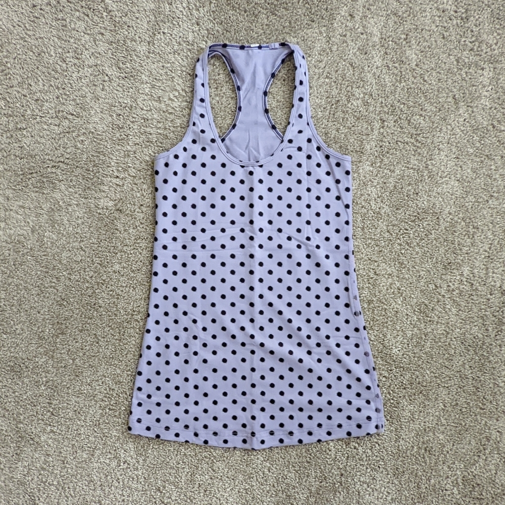 lululemon Cool Racerback - Lilac Polka Dot